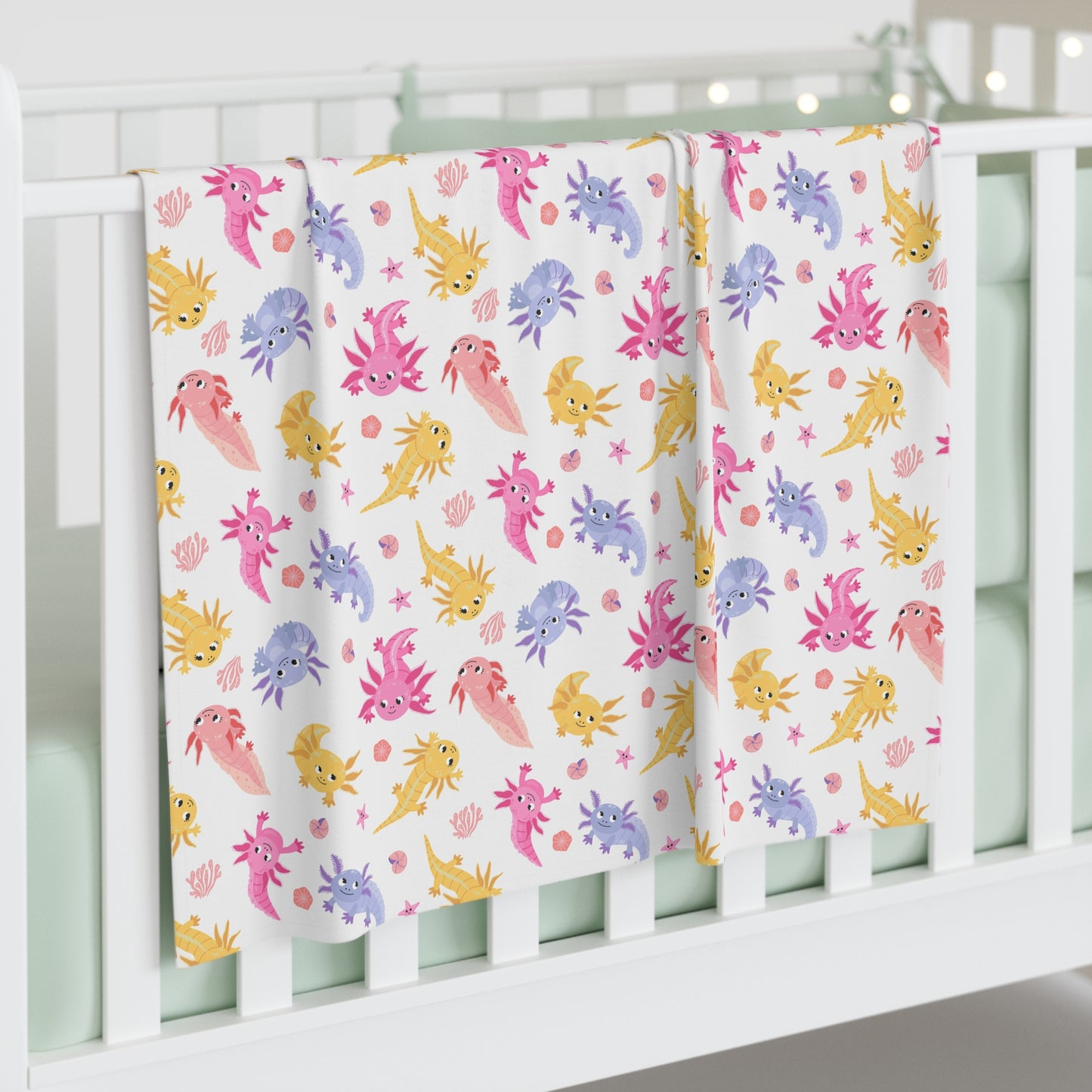 Axolotl Whimsy Baby Swaddle Blanket