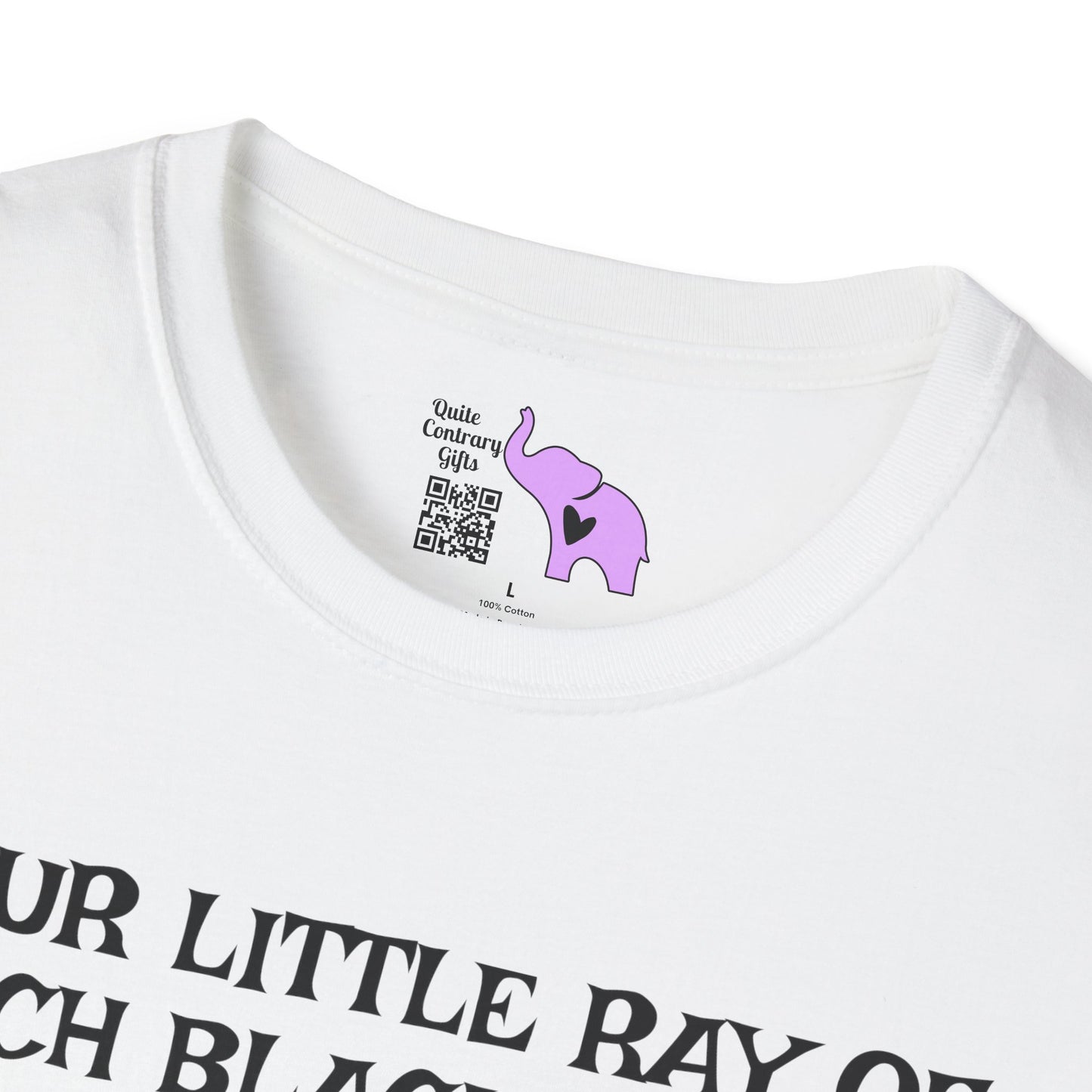 Your Little Ray of Pitch Black Has Arrived (Rainbow) Adult T-shirt