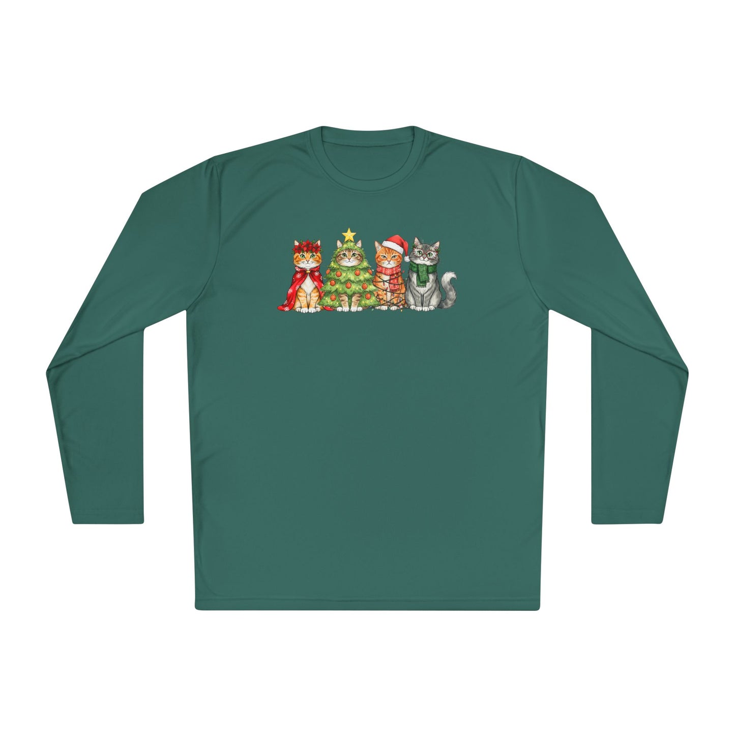 Purrfectly Festive Adult Long Sleeve Tee