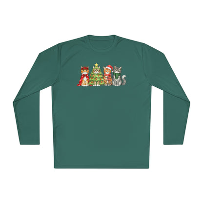 Purrfectly Festive Adult Long Sleeve Tee