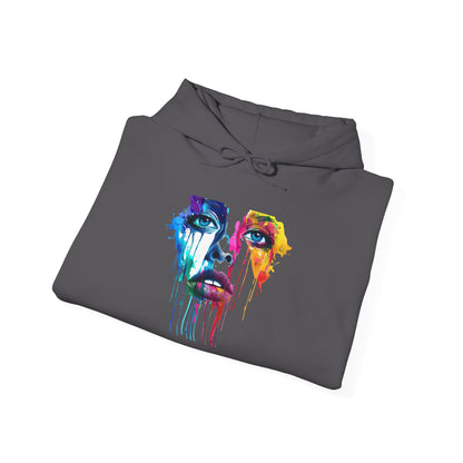 Colorful Face Heavy Blend™ Hooded Sweatshirt