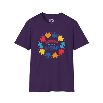 Different Is Awesome Autism Awarness Adult T-shirt