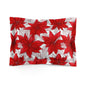 Crimson Poinsettia Sketch Microfiber Pillow Sham