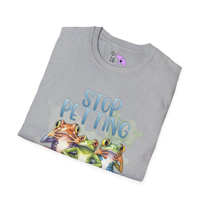 Stop Petting My Peeves (Frogs) Adult T-shirt