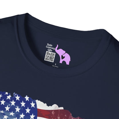 American Flag & Boots Adult T-shirt