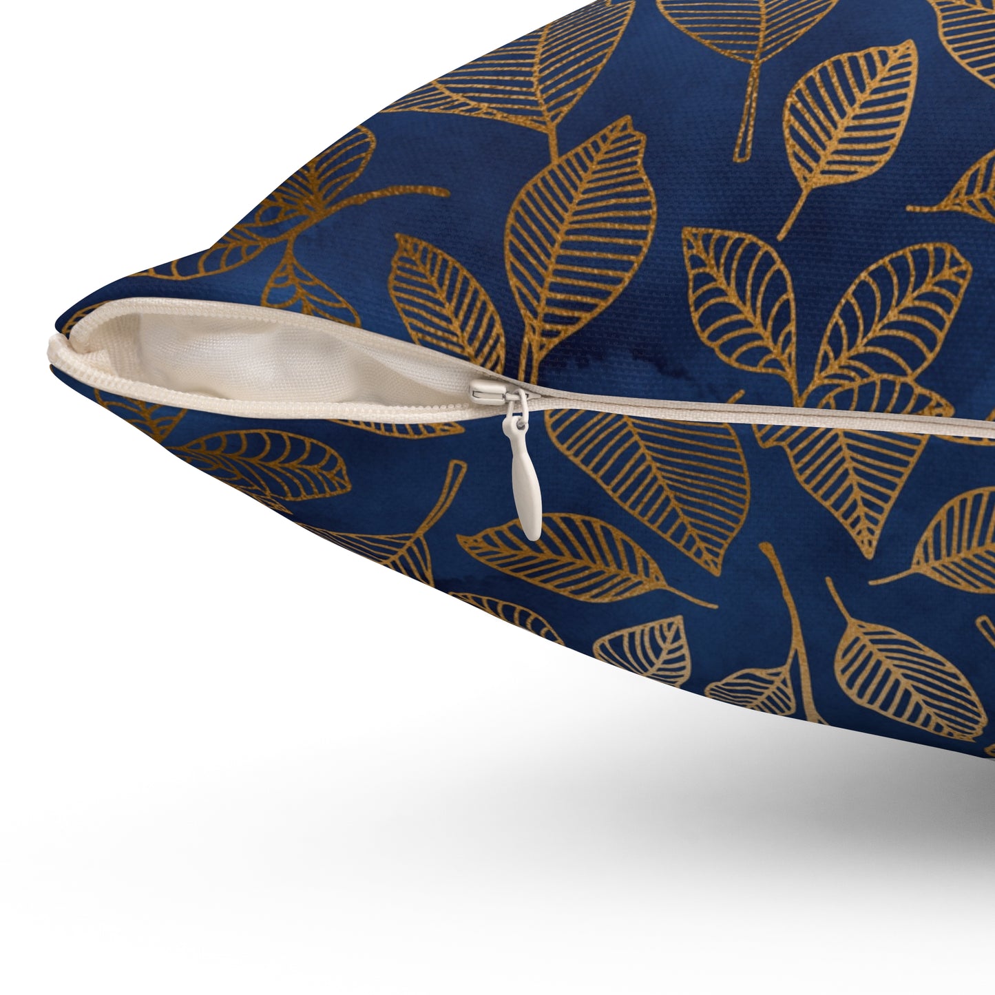 Navy & Gold Botanica Throw Pillow