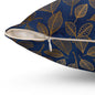 Navy & Gold Botanica Throw Pillow