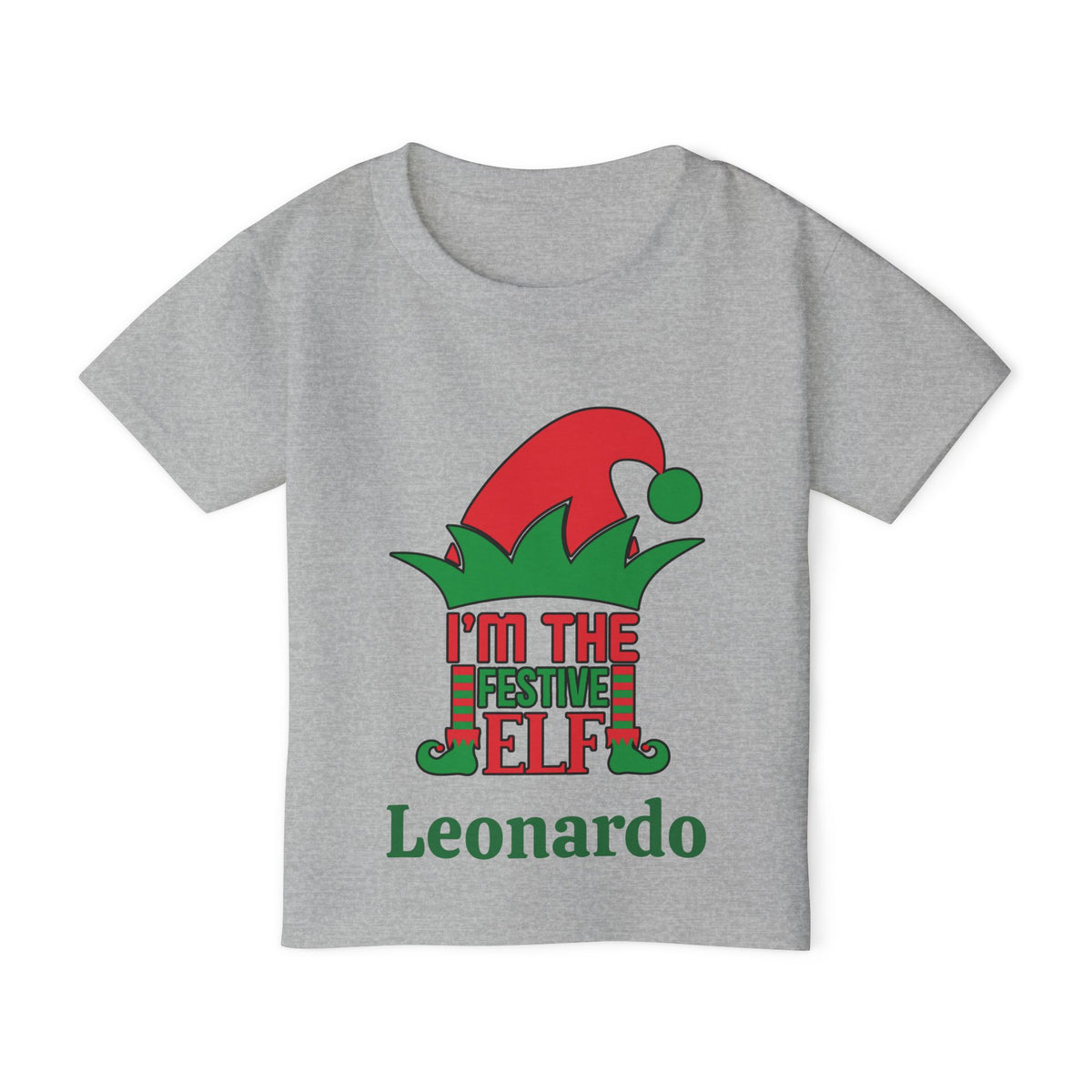 I'm The Festive Elf Personalized Heavy Cotton™ Toddler T-shirt