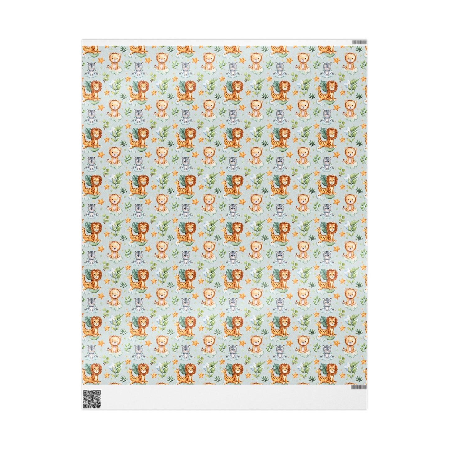 Cute Safari Animals Wrapping Paper