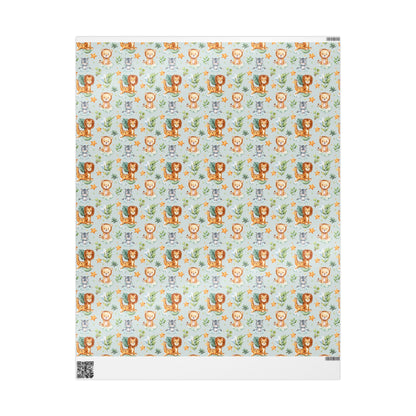 Cute Safari Animals Wrapping Paper