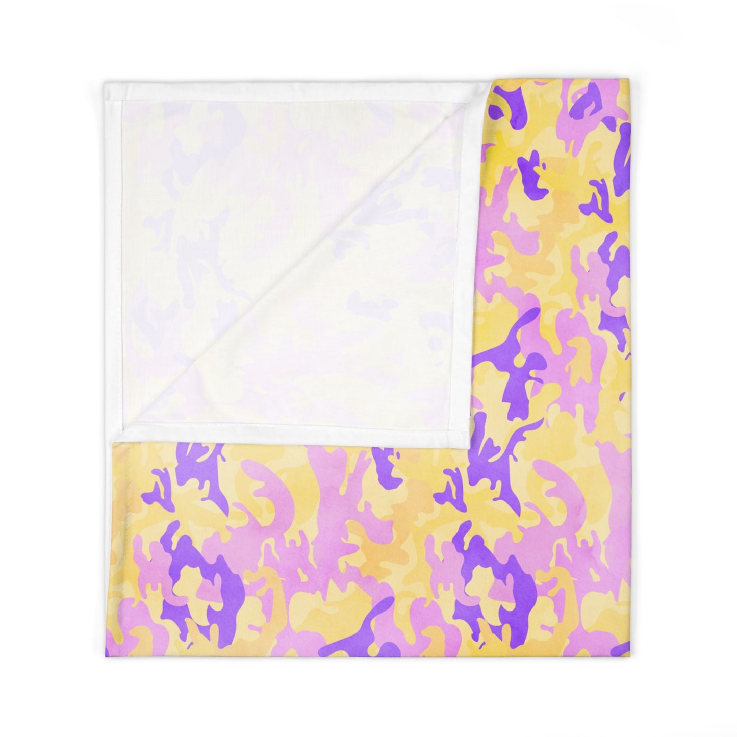 Peach Sorbet Camo Baby Swaddle Blanket