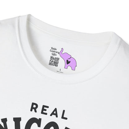 Real Unicorns Have Curves (Rhino) Adult T-shirt