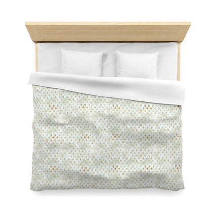 Faded Correspondence Microfiber Duvet Cover