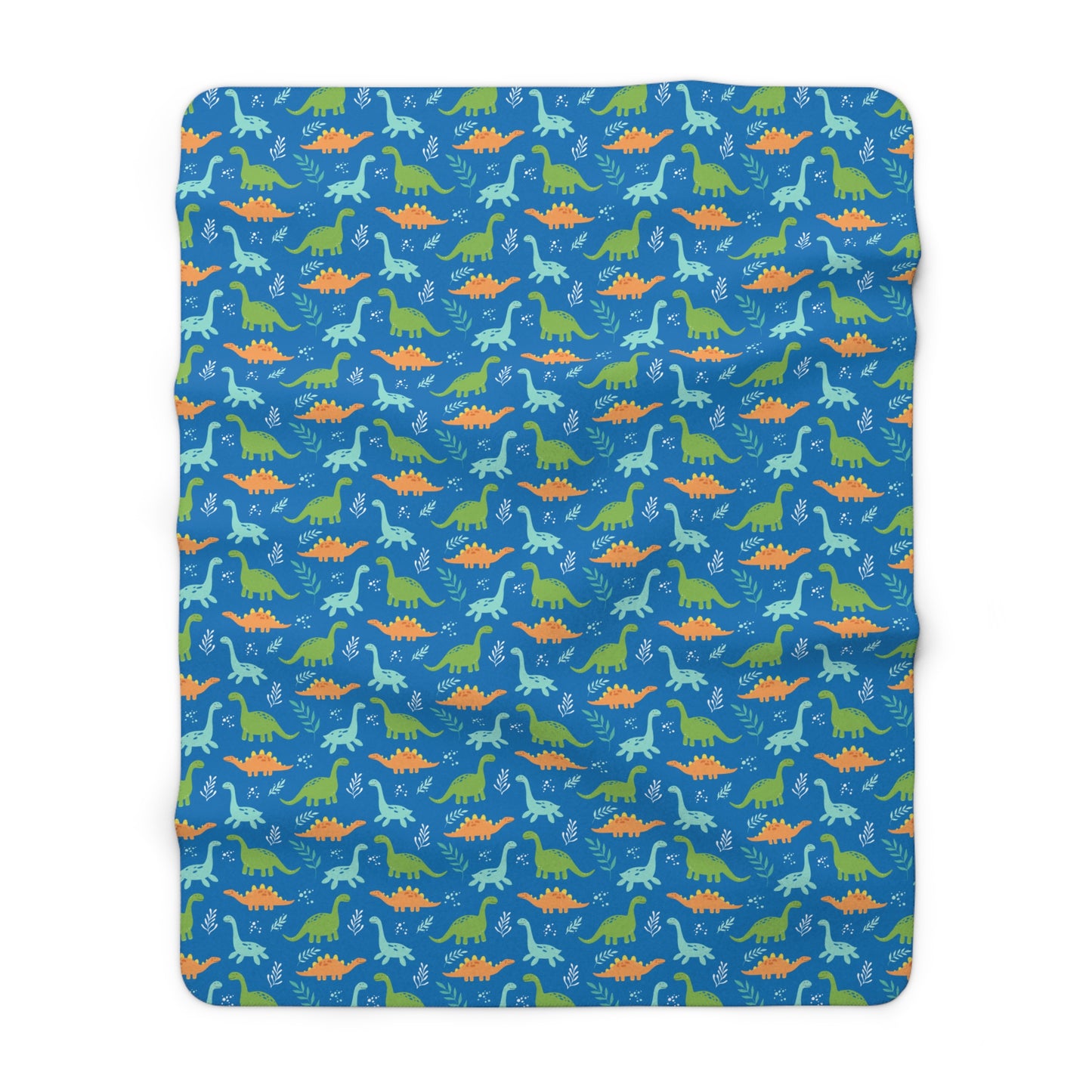 Dinosaurs on Blue Sherpa Fleece Blanket