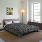 Warped Colorful Checkered Comforter