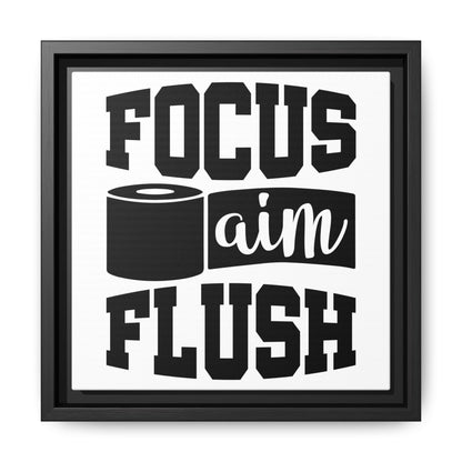 Focus Aim Flush Framed Canvas Bathroom Art