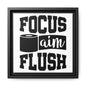 Focus Aim Flush Framed Canvas Bathroom Art