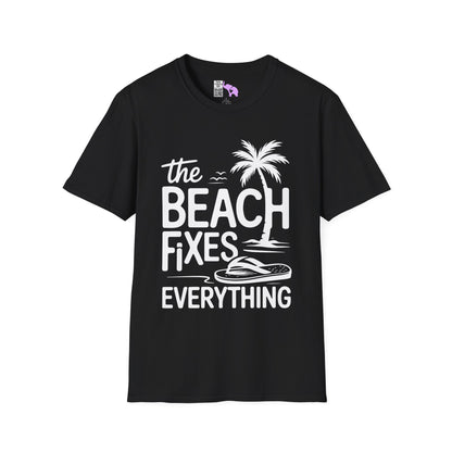 The Beach Fixes Everything Adult T-shirt
