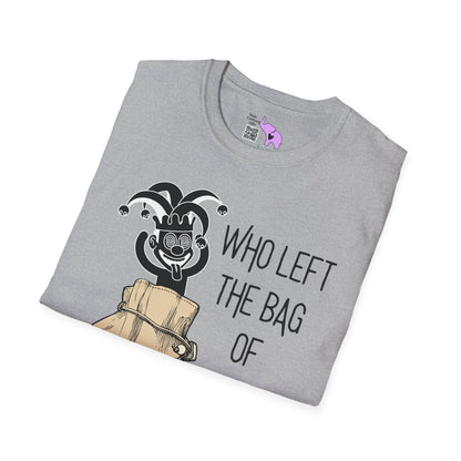 Who Left The Bag of Idiots Open Adult T-shirt