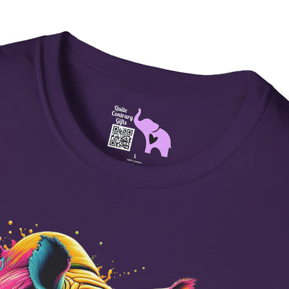 Colorful Rhino Adult T-shirt