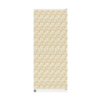 Gold Elegant Birthday Custom Name Wrapping Paper (Hannah)