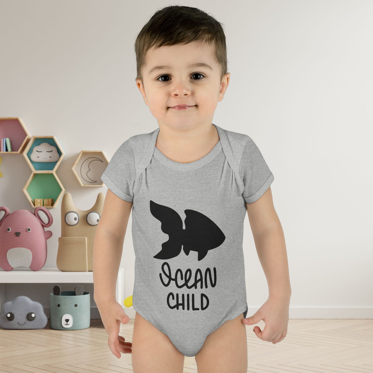 Ocean Child Infant Baby Rib Bodysuit