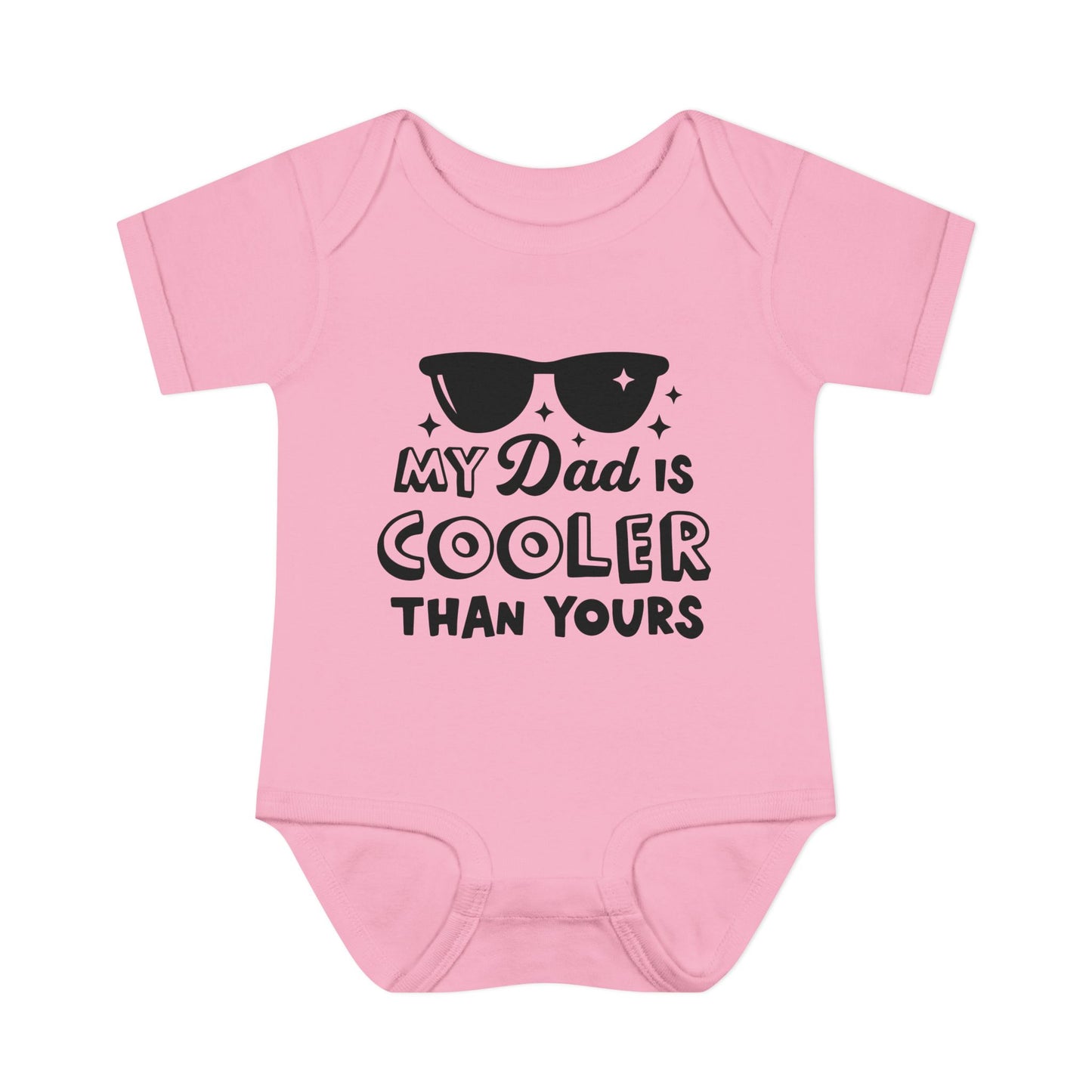 My Dad is Cooler Than Yours Baby Rib Bodysuit