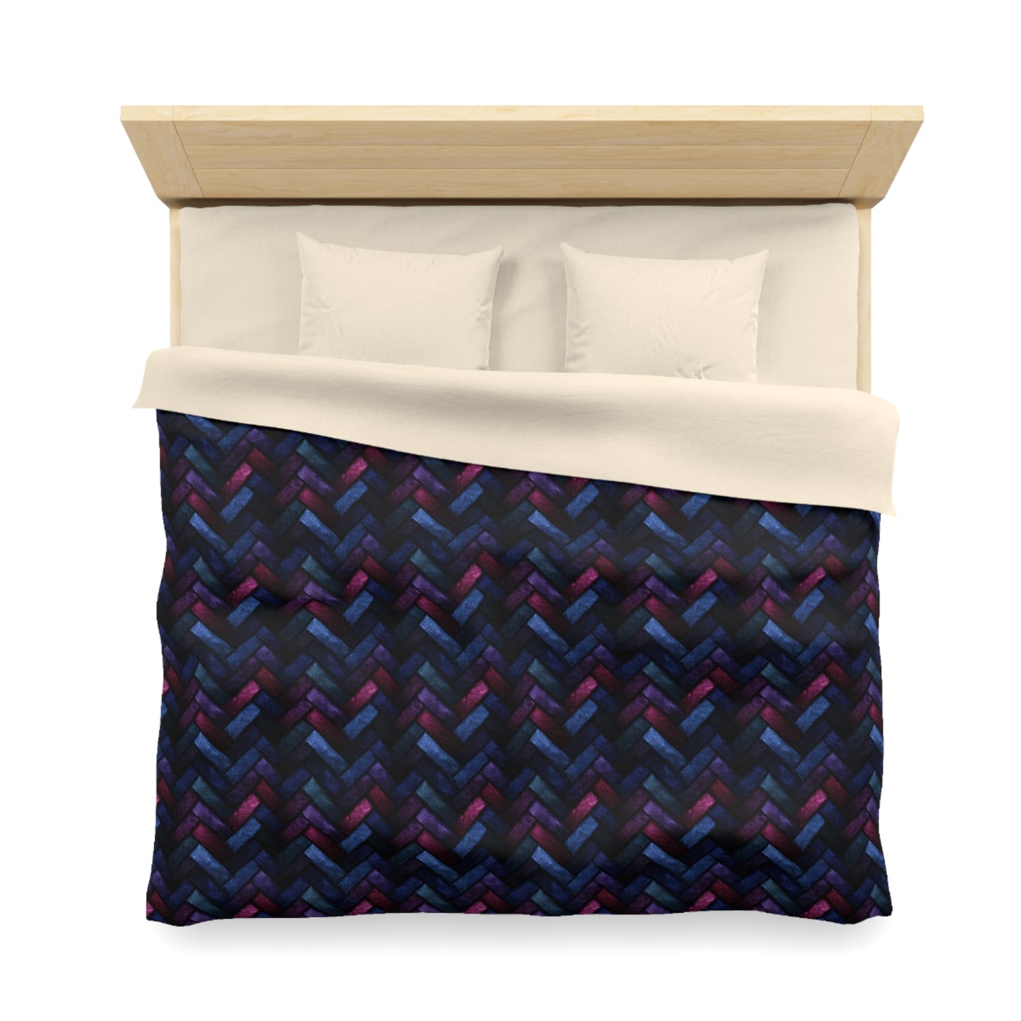 Velvet Angles Print Microfiber Duvet Cover