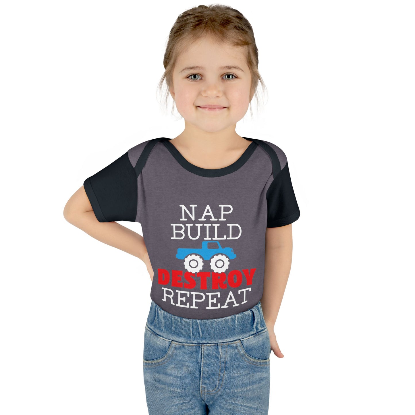 Nap Build Destroy Repeat Infant Baby Rib Bodysuit