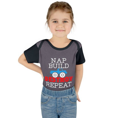 Nap Build Destroy Repeat Infant Baby Rib Bodysuit