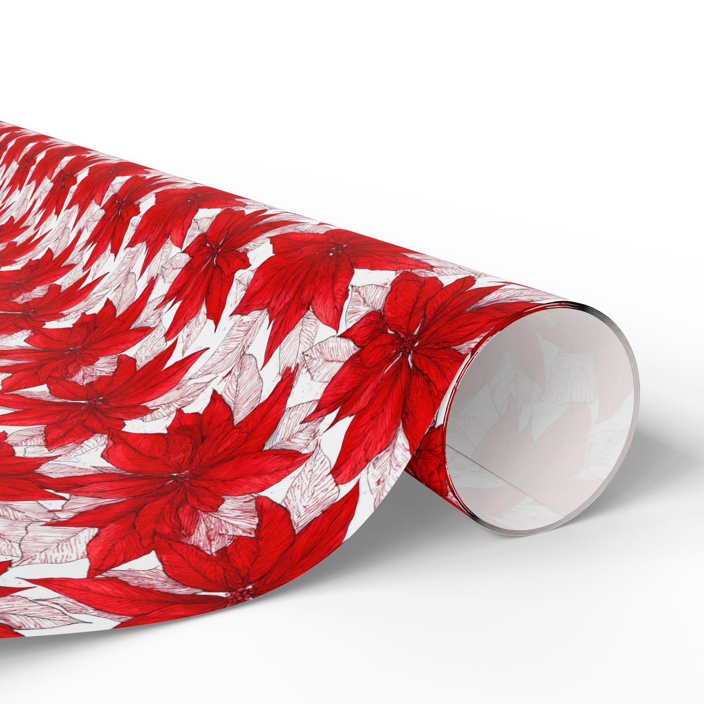 Christmas Blossom Sketch Wrapping Paper