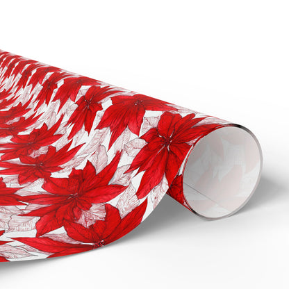 Christmas Blossom Sketch Wrapping Paper