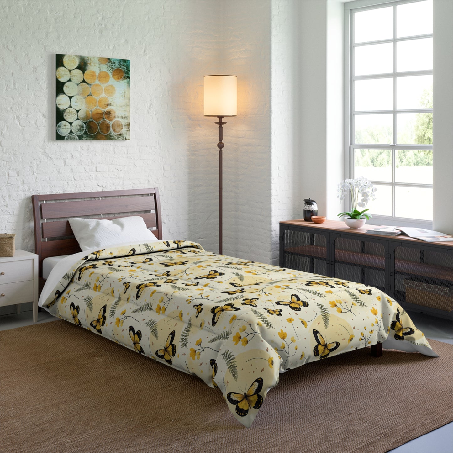 Sunlit Butterfly Bloom Comforter