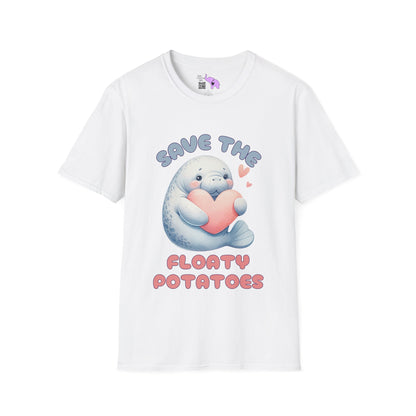 Save The Floaty Potatoes (Manatee) Adult T-shirt