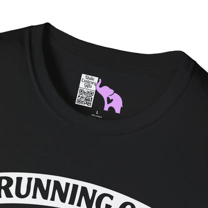 Running on Caffeine and Sarcasm (Roses) Adult T-shirt