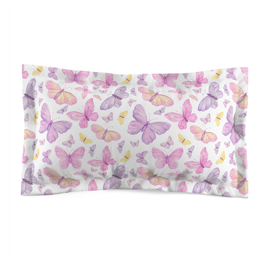 Pastel Butterfly Dreams Pillow Sham