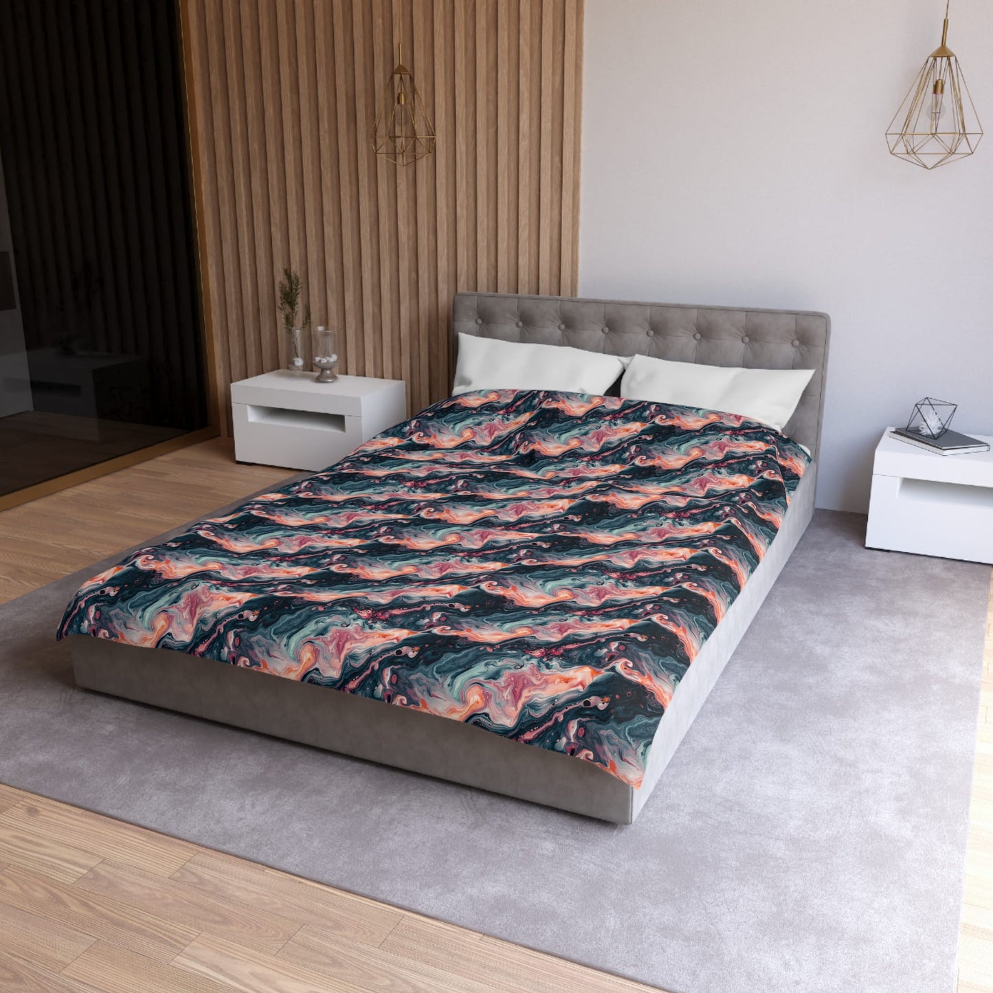 Pink Venom Marble Microfiber Duvet Cover