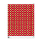 Gold Ornament Red Background Custom Wrapping Paper (Frances)