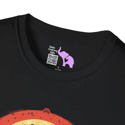 Creepy Bats Over Moon 2 Adult T-shirt