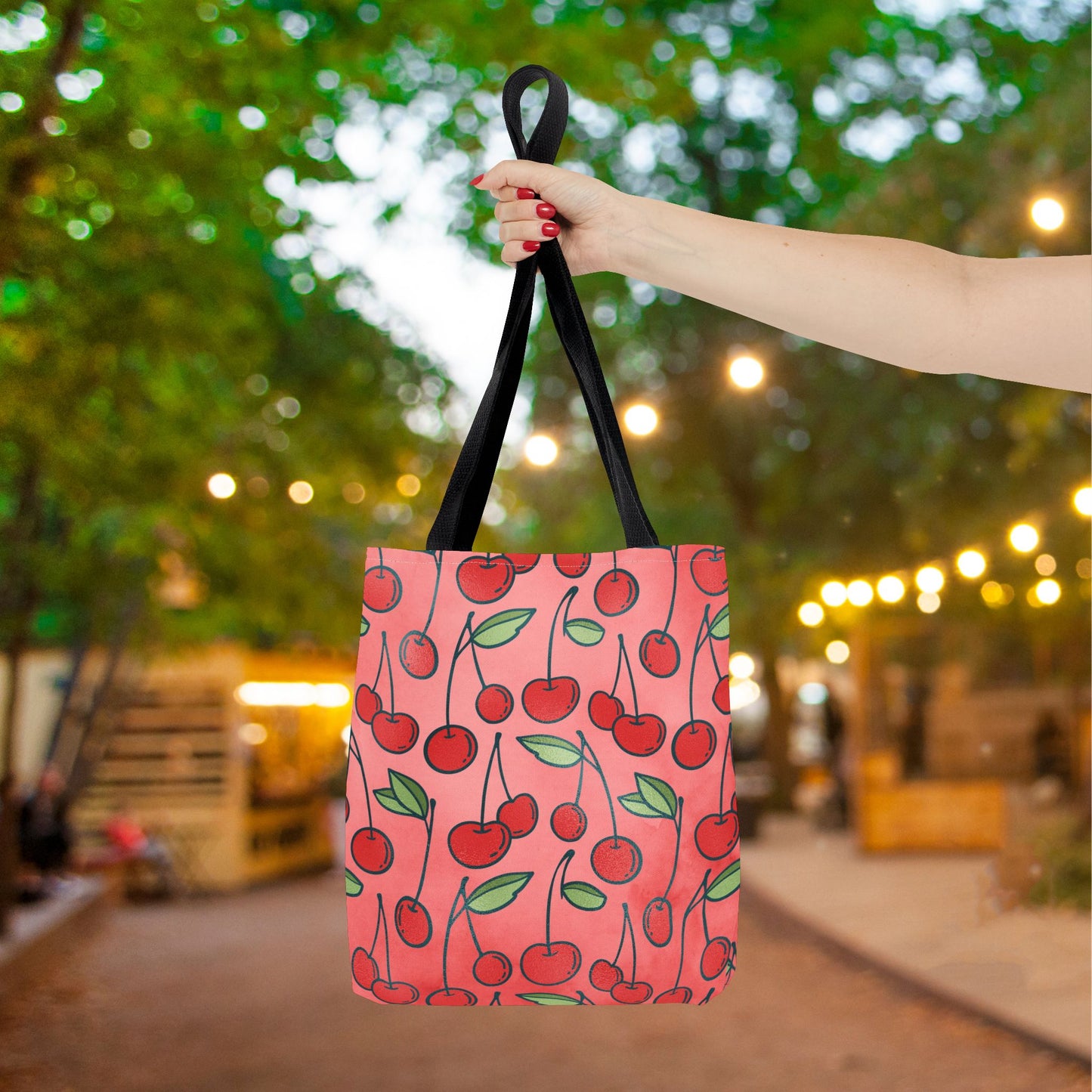 Cherry Bombshell Canvas Tote Bag