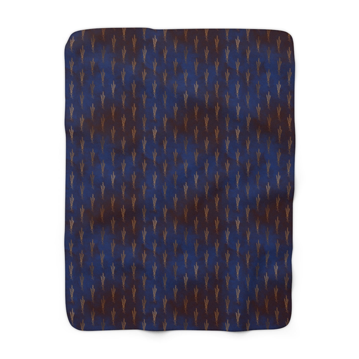 Midnight Sage Bloom Fleece Blanket