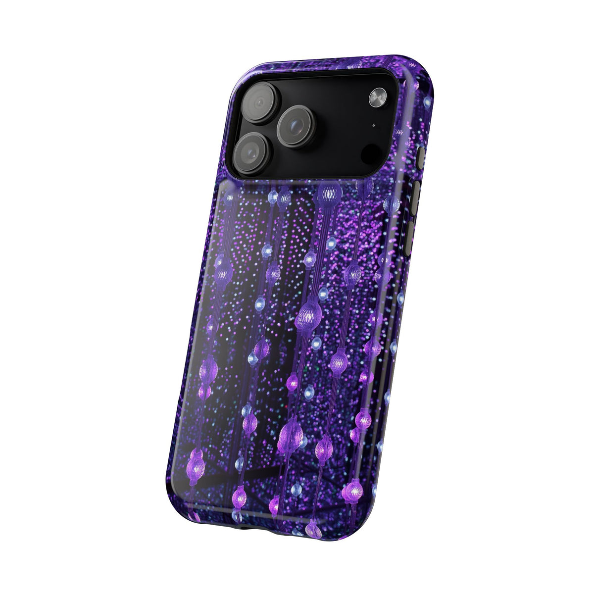 Purple Raindrops MagSafe® Compatible Tough Case for iPhone