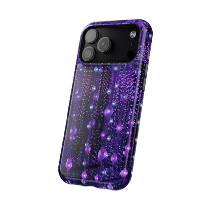 Purple Raindrops MagSafe® Compatible Tough Case for iPhone