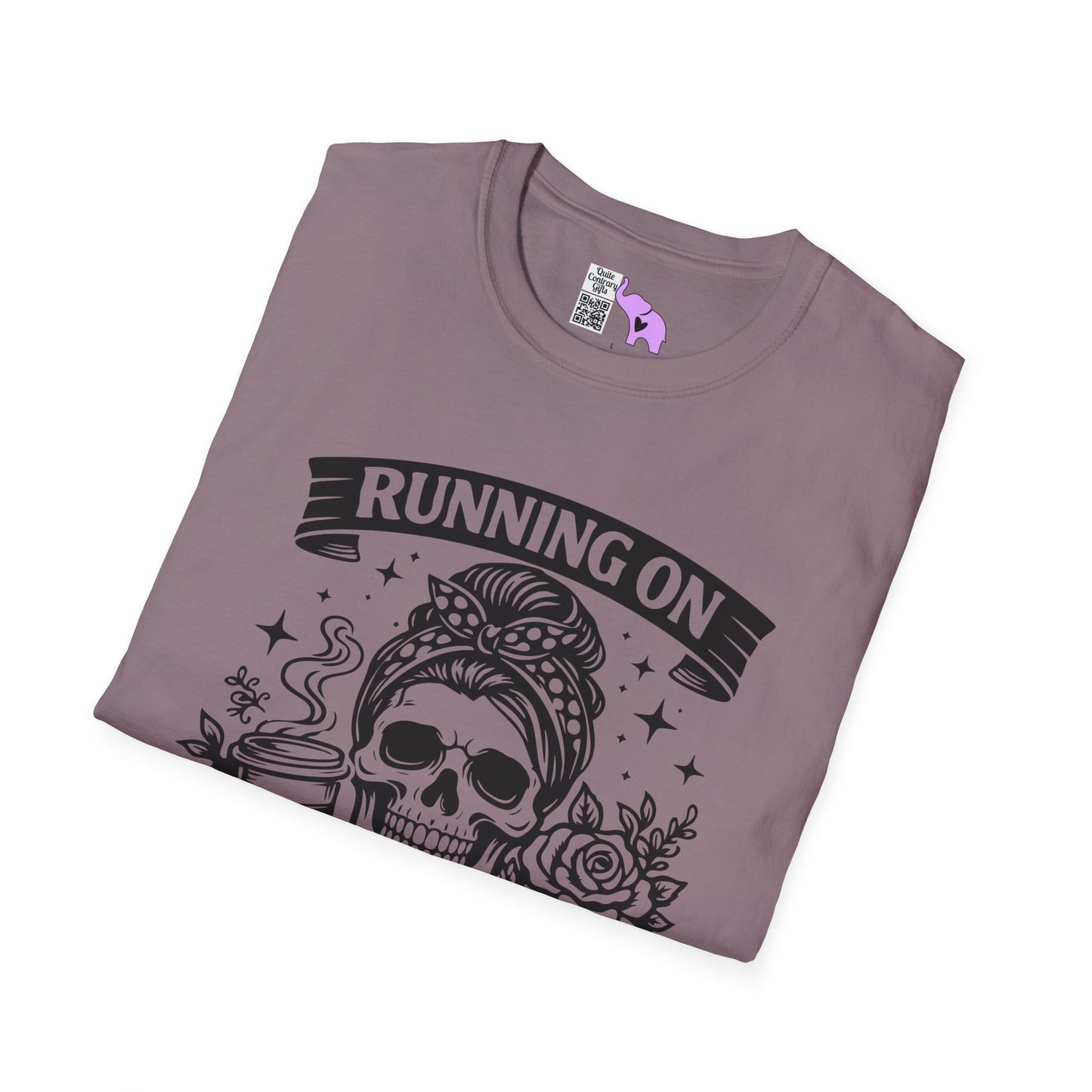 Running On Caffeine & Sarcasm Adult T-shirt