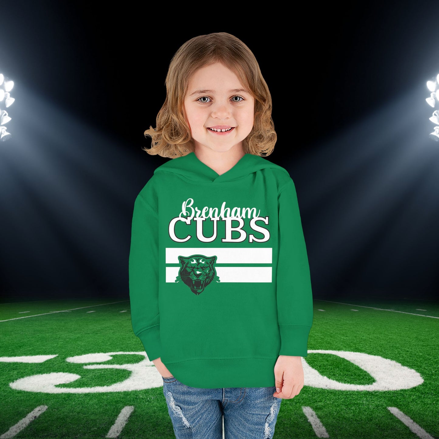 Brenham Cubs w/Mascot & Stripes Toddler Hoodie