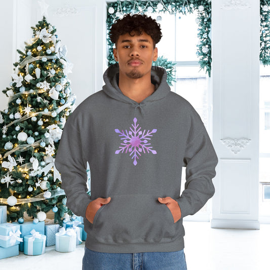 Large Snowflake Adult Heavy Blend™ Hooded Sweatshirt