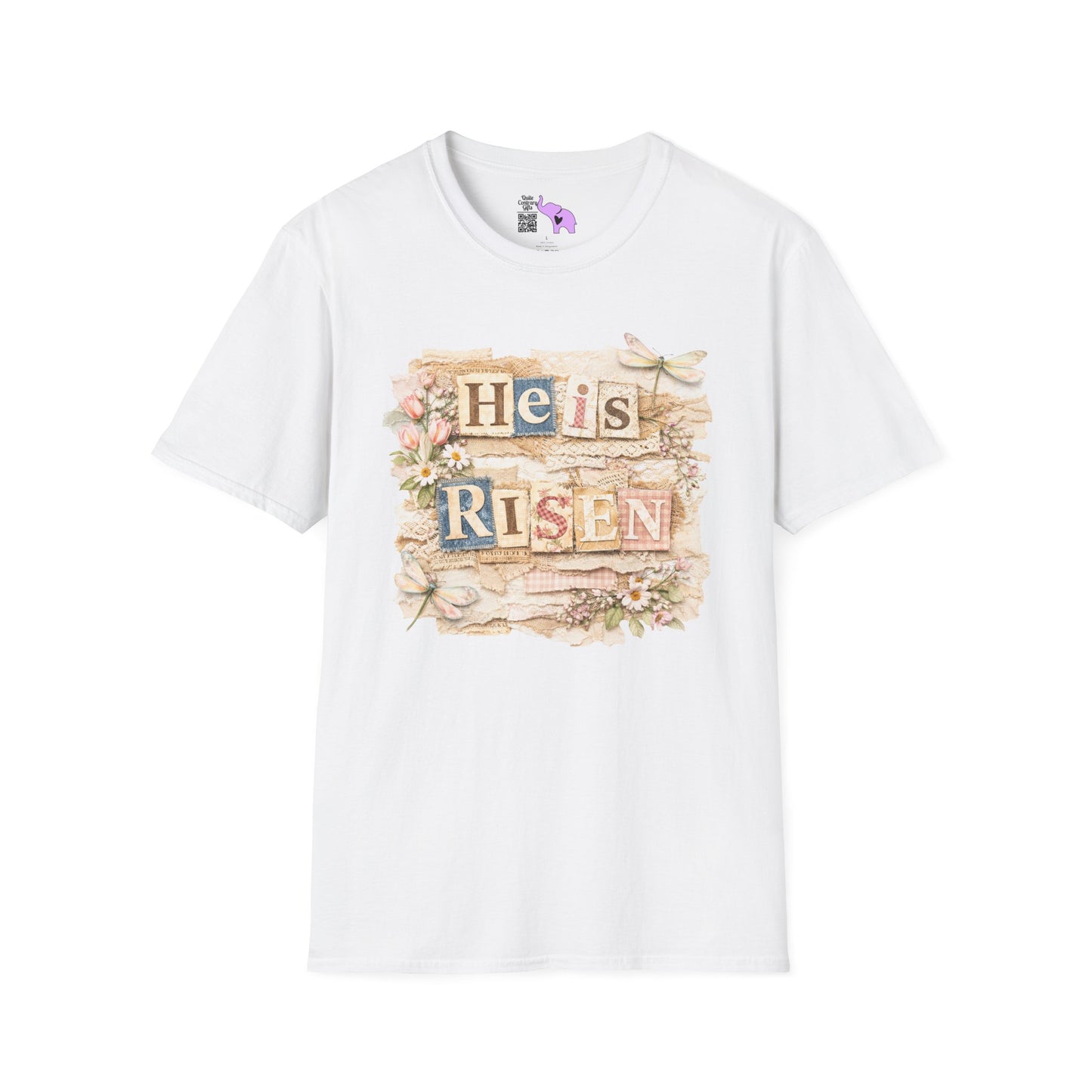 He Is Risen (Lace Collage) Adult T-shirt