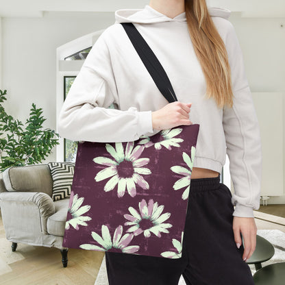 Purple Tide Petals Canvas Tote Bag