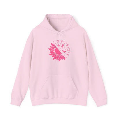 Sunflower & Butterflies Breast Cancer Awareness Adult Heavy Blend™ Hoodie