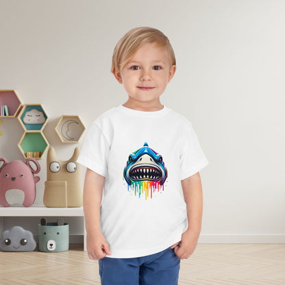 Colorful Shark Toddler Tee